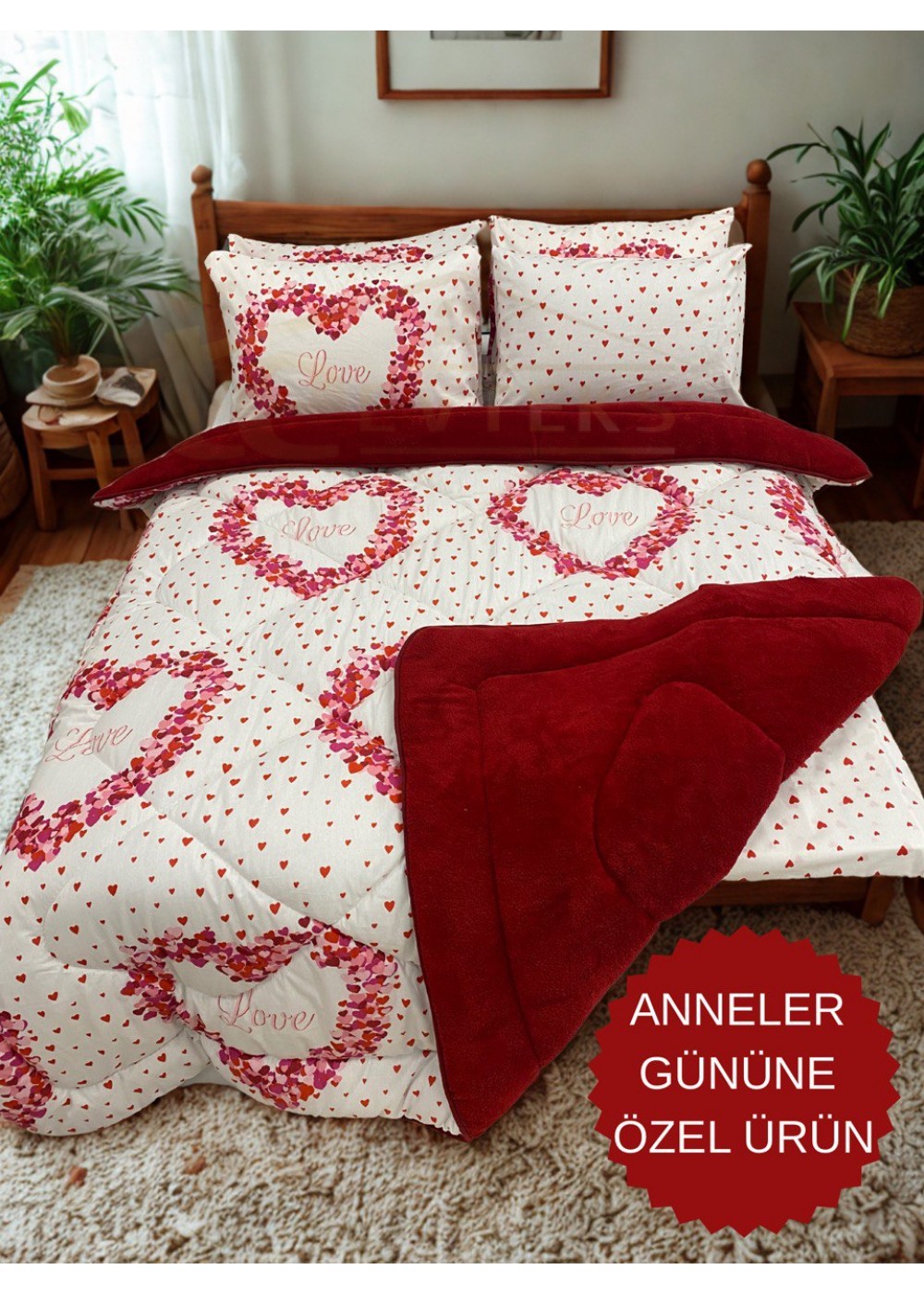 ETE HOMETEX ÇİFT KİŞİLİK WELSOFT UYKU SETİ LOVE 8696474231860 ETE HOMETEX ÇİFT KİŞİLİK WELSOFT UYKU SETİ LOVE 8696474231860